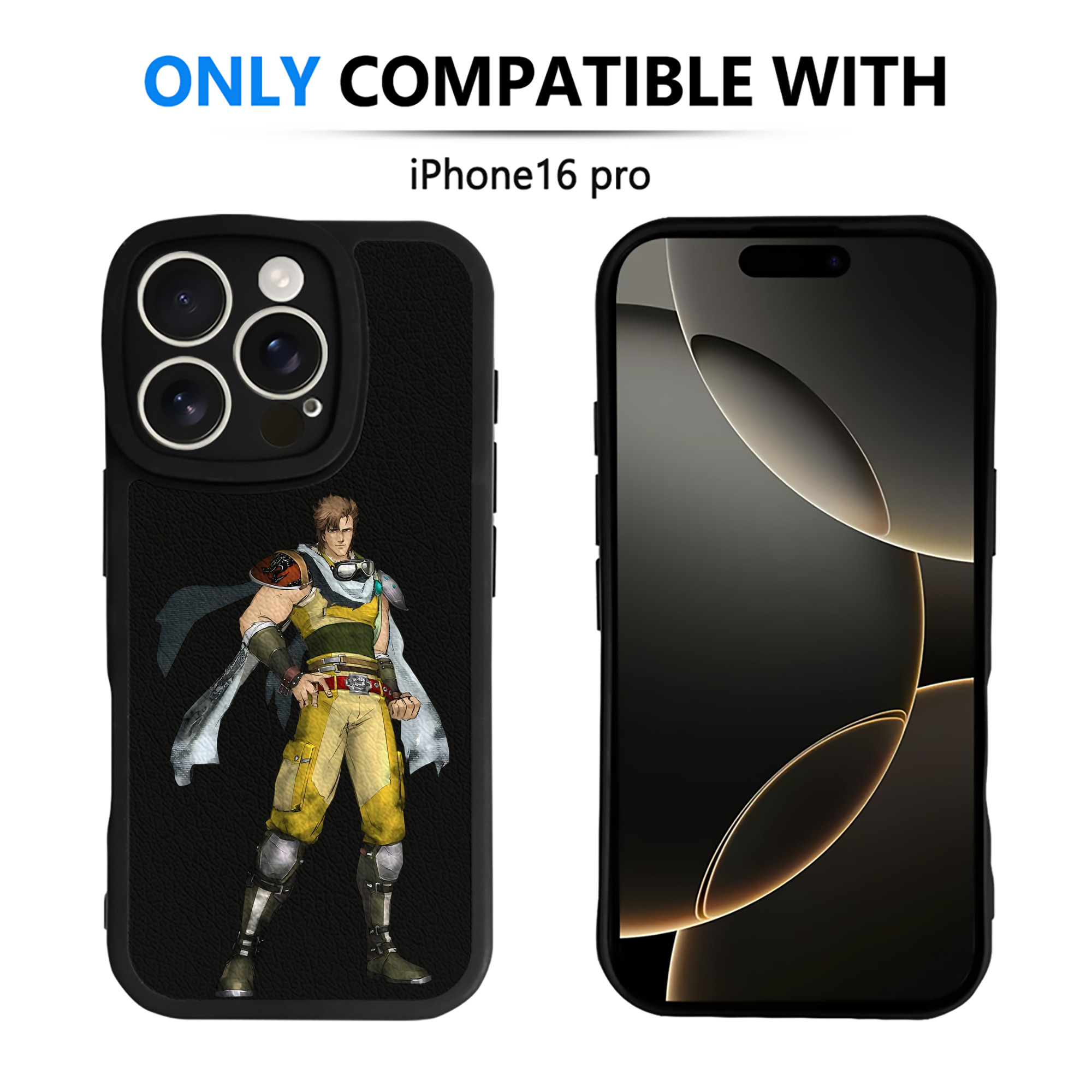 （画像用） 北斗の拳 Fist of the North Star 【iPhone 16シリーズ対応】シリコンスマホケース（レザー調） 材質：シリコン